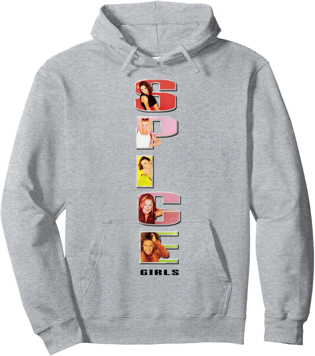 Official Spice Girls Stacked Logo Hoodie - Hoodie | Ash
