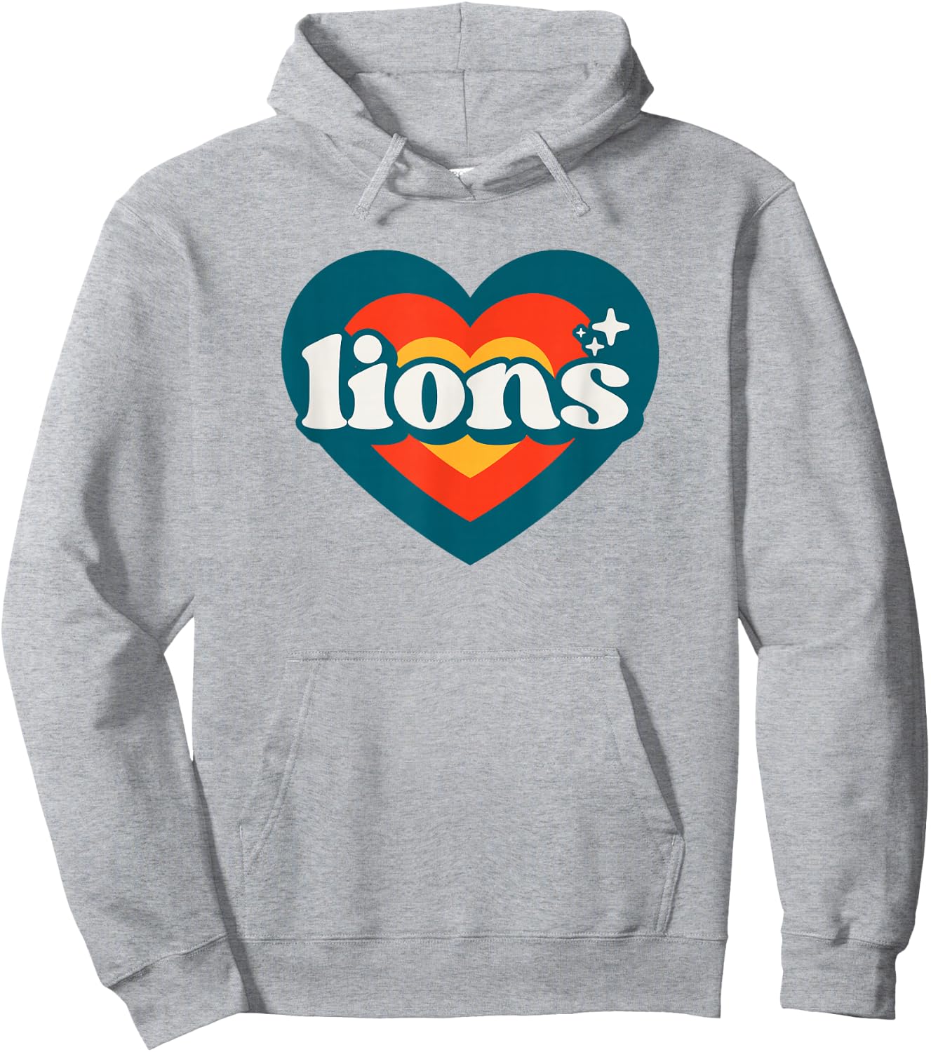Vintage Lions High School Spirit Go Lions Pride Hoodie - Hoodie | Ash