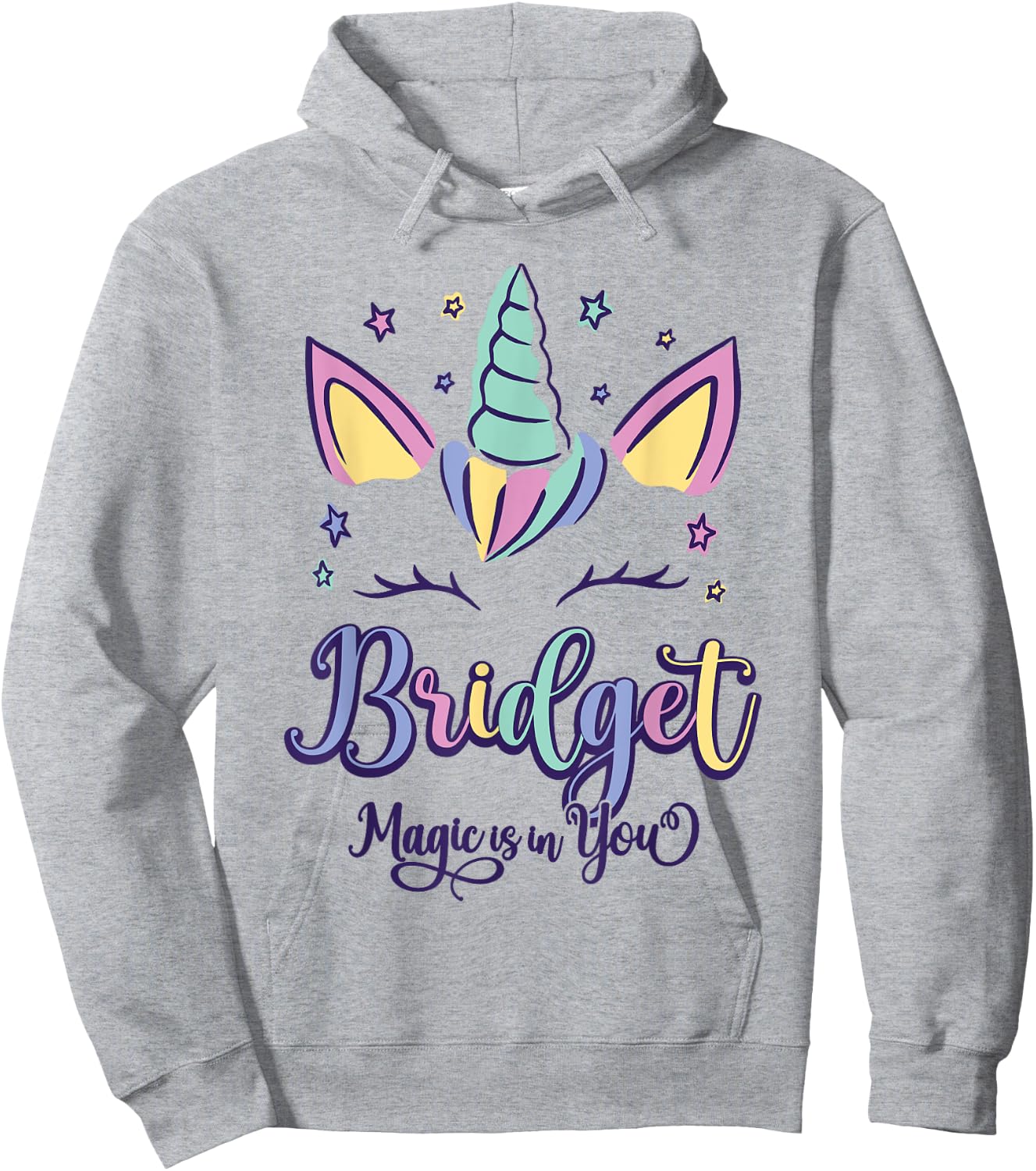 First Name Bridget Personalized I Love Bridget Hoodie - Hoodie | Ash