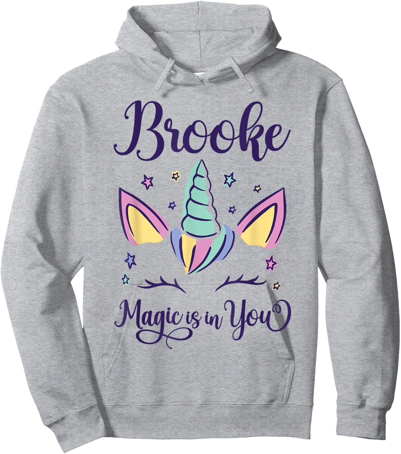 First Name Brooke Personalized I Love Brooke Hoodie - Hoodie | Ash