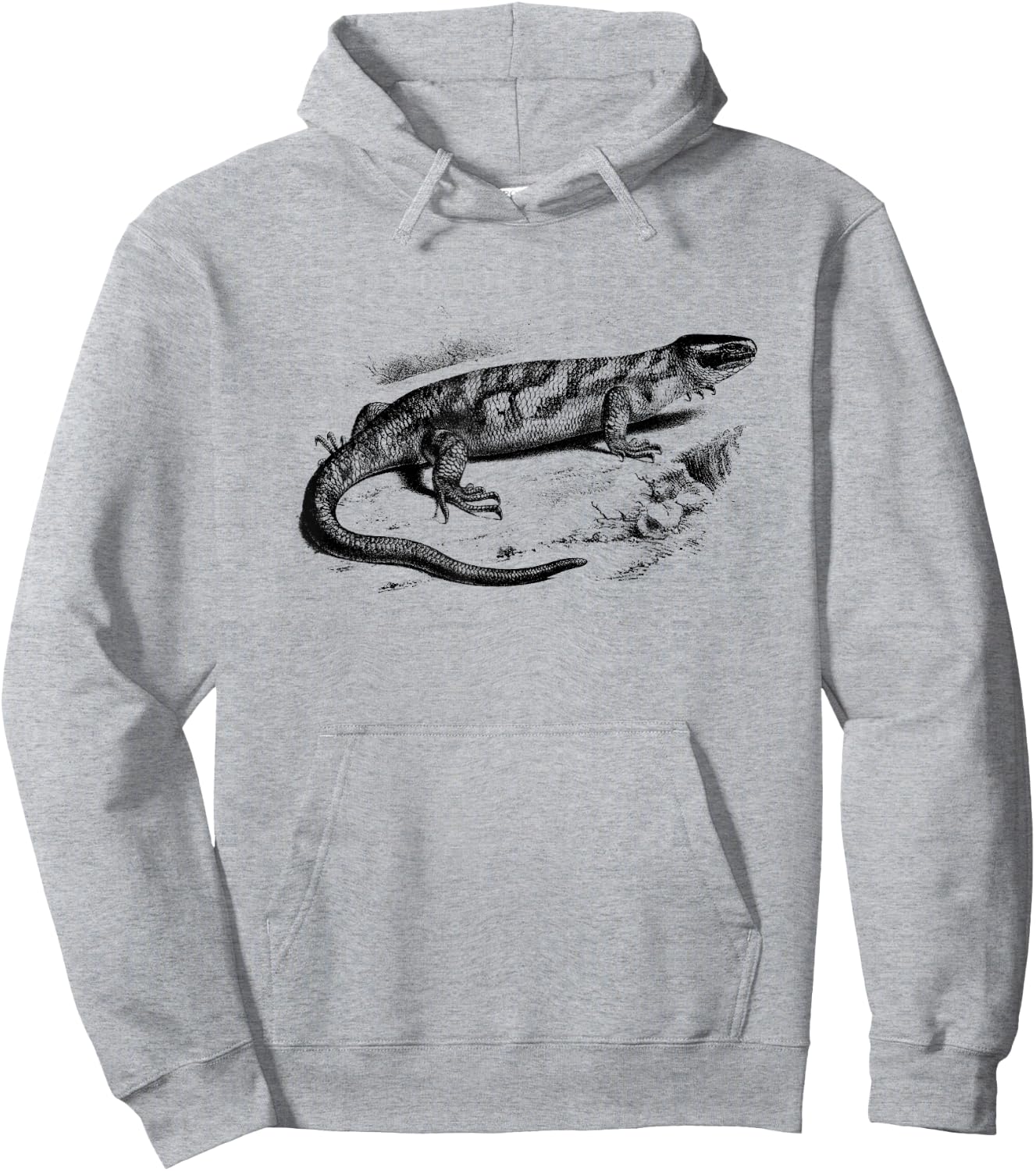 Solomon Island Skink Lizard Vintage Herpetology Hoodie - Hoodie | Ash