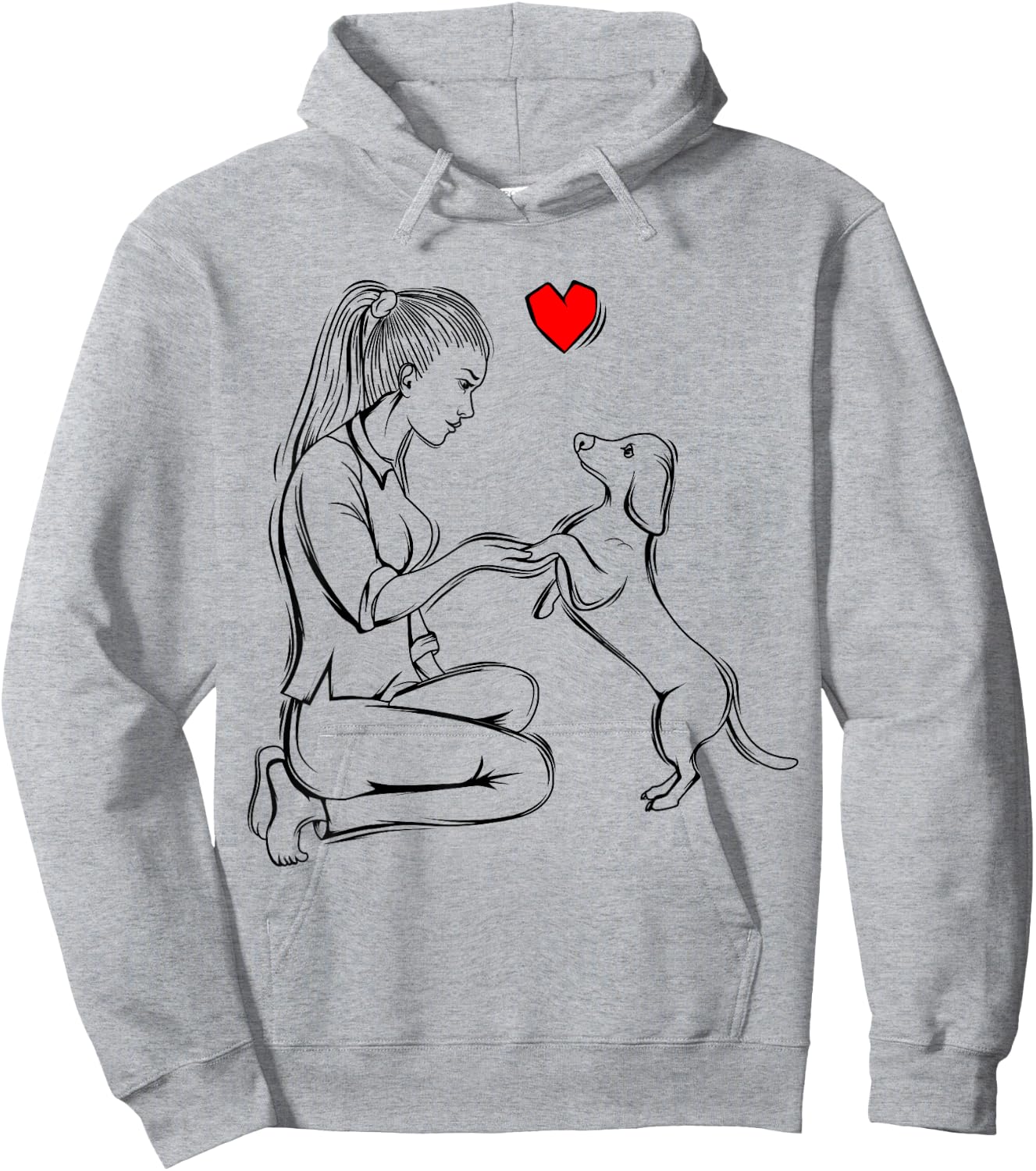 Dachshund Weiner Dog Mom Women Girls Hoodie - Hoodie | Ash