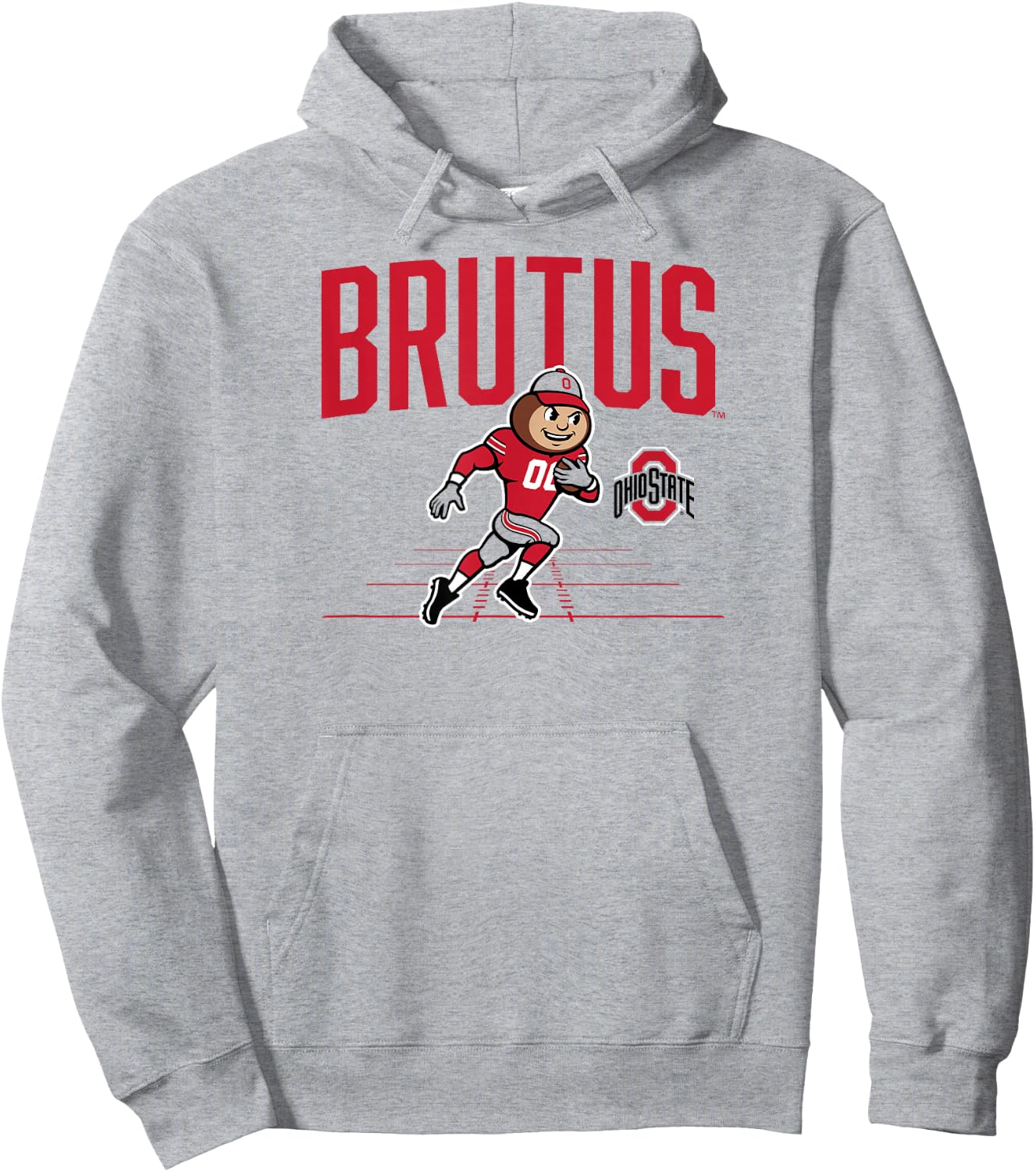 Ohio State Football: Brutus Mascot Hoodie - Hoodie | Ash