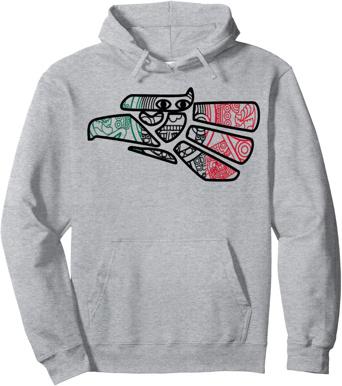 Hecho En Mexico Aztec Calendar Mexican Eagle Hoodie - Hoodie | Ash