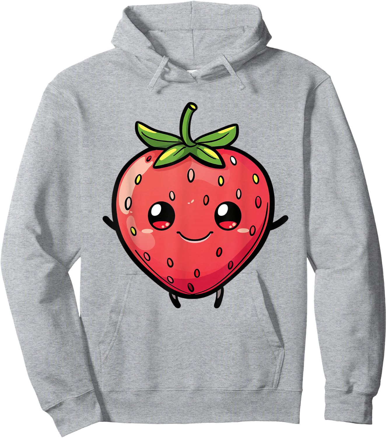 Cute Strawberry - Funny Strawberry Fruit Hoodie - Hoodie | Ash