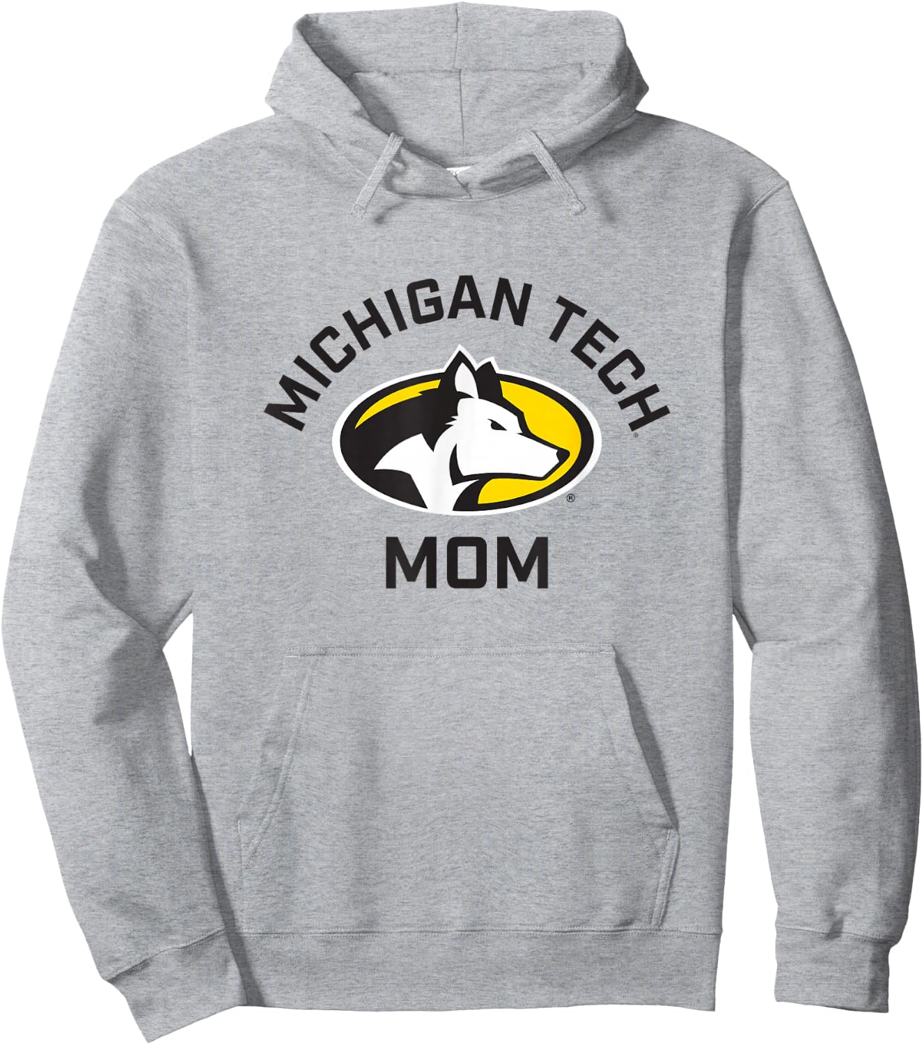 Michigan Tech Huskies Arched Mom Hoodie - Hoodie | Ash