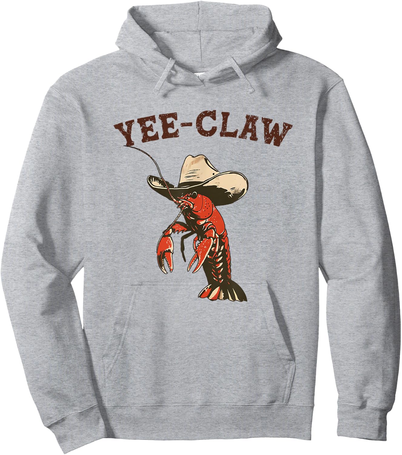 Yee Claw! Funny Crawfish Cajun Seafood Festival Hoodie - Hoodie | Ash