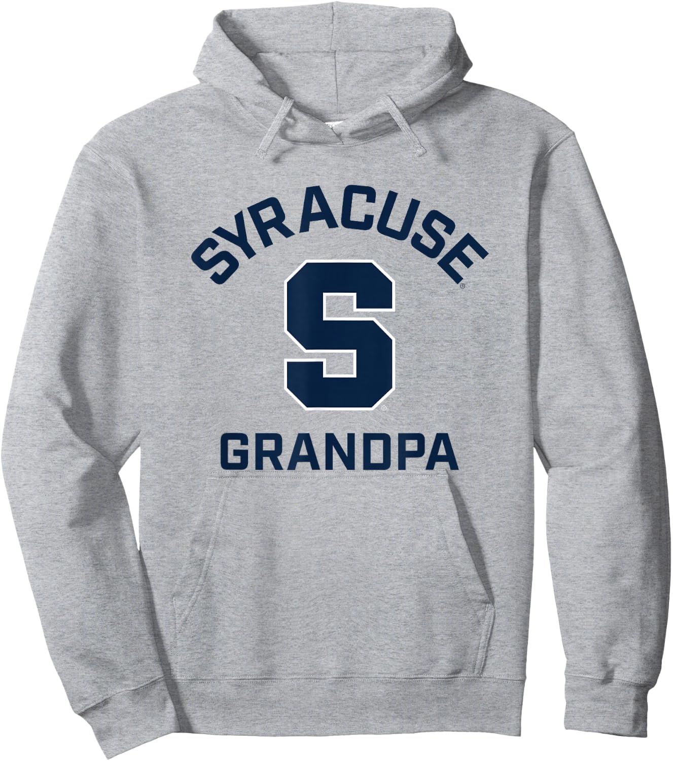 Syracuse University Orange Arched Grandpa Hoodie - Hoodie | Ash