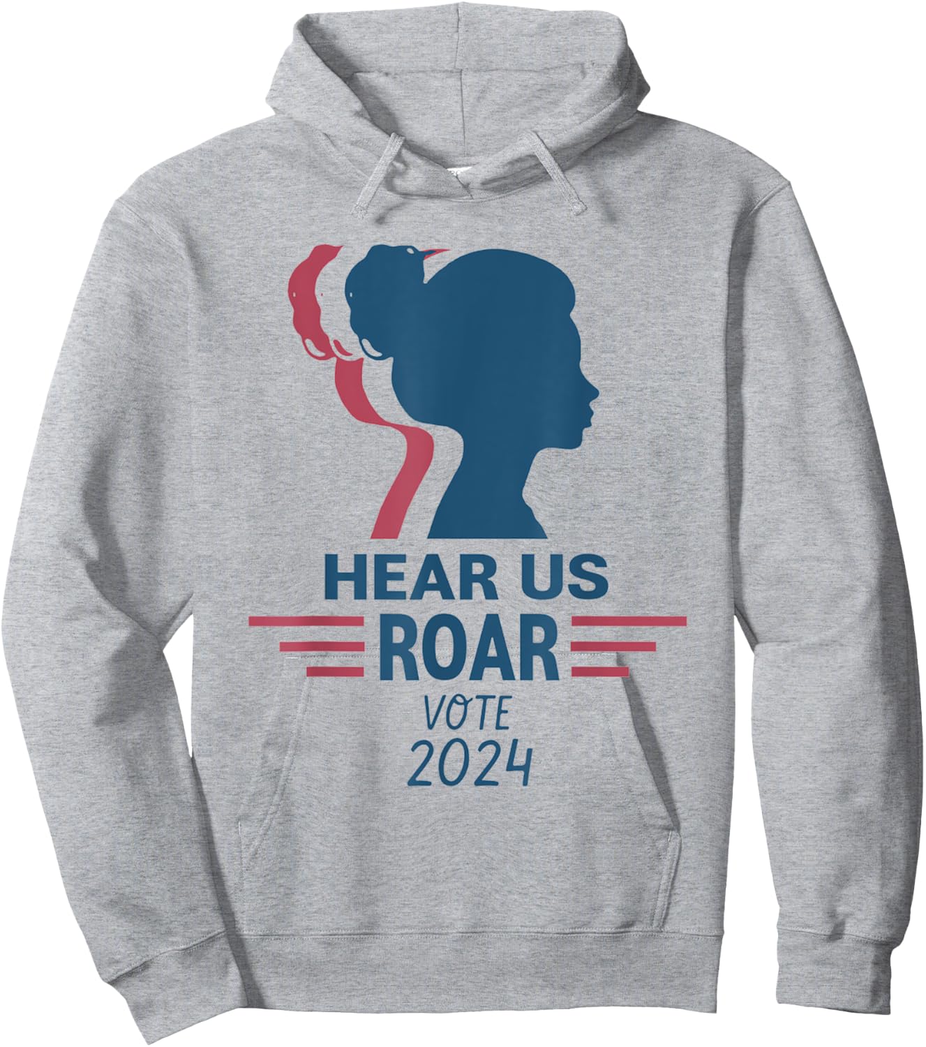 Hear US Roar Vote 2024 Women's Right Hoodie - Hoodie | Ash