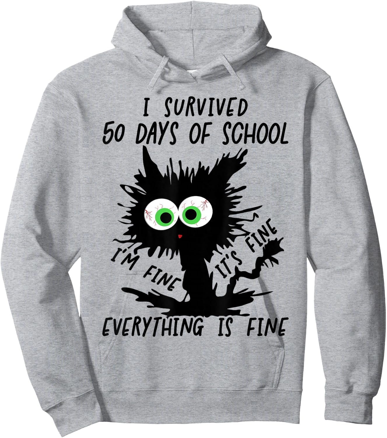 I Survived 50 Days Of School Hoodie - Hoodie | Ash