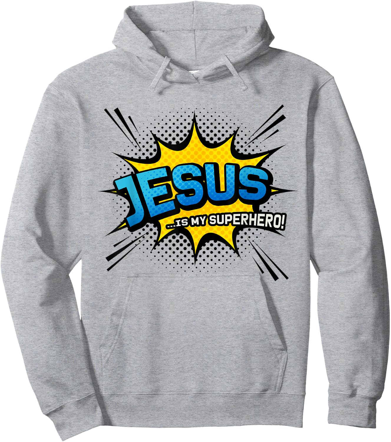 Jesus is My Superhero - Funny Cool Comic Book Hoodie - Hoodie | Ash