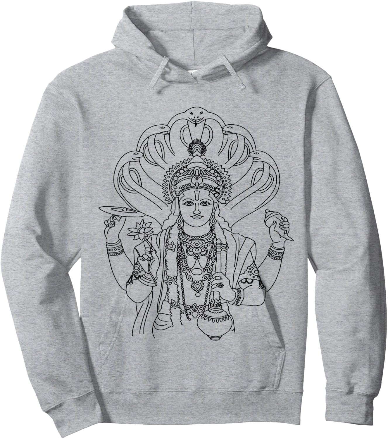 Vishnu Vedic Hindu God Hinduism Hoodie - Hoodie | Ash