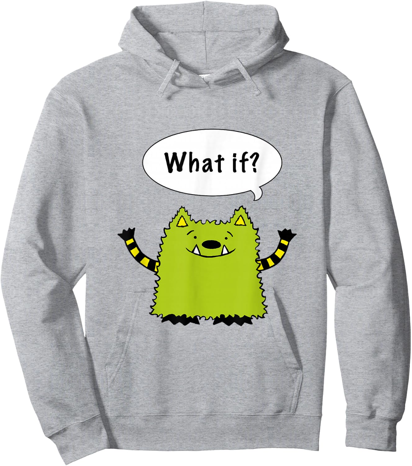 Whatif Monster 'What if?' Shirt - one-sided Hoodie - Hoodie | Ash