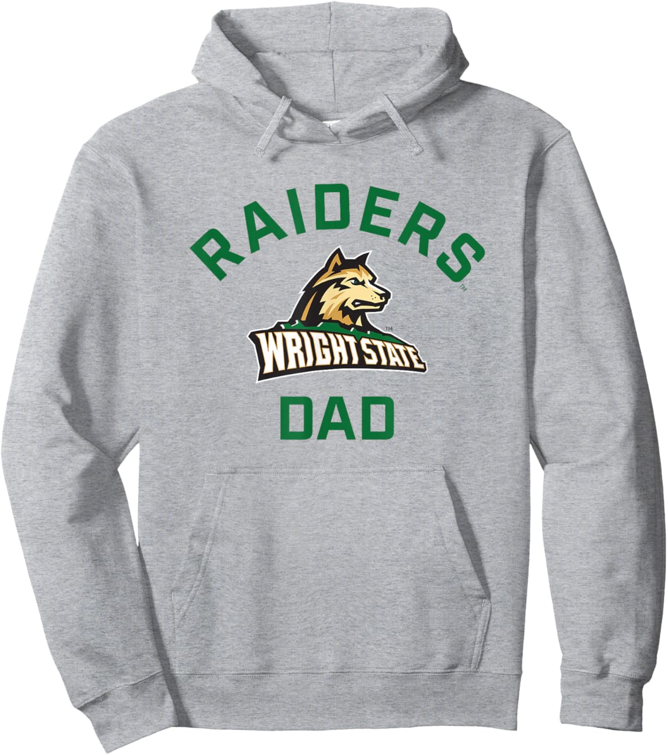 Wright State University WSU Raiders Arched Dad Hoodie - Hoodie | Ash