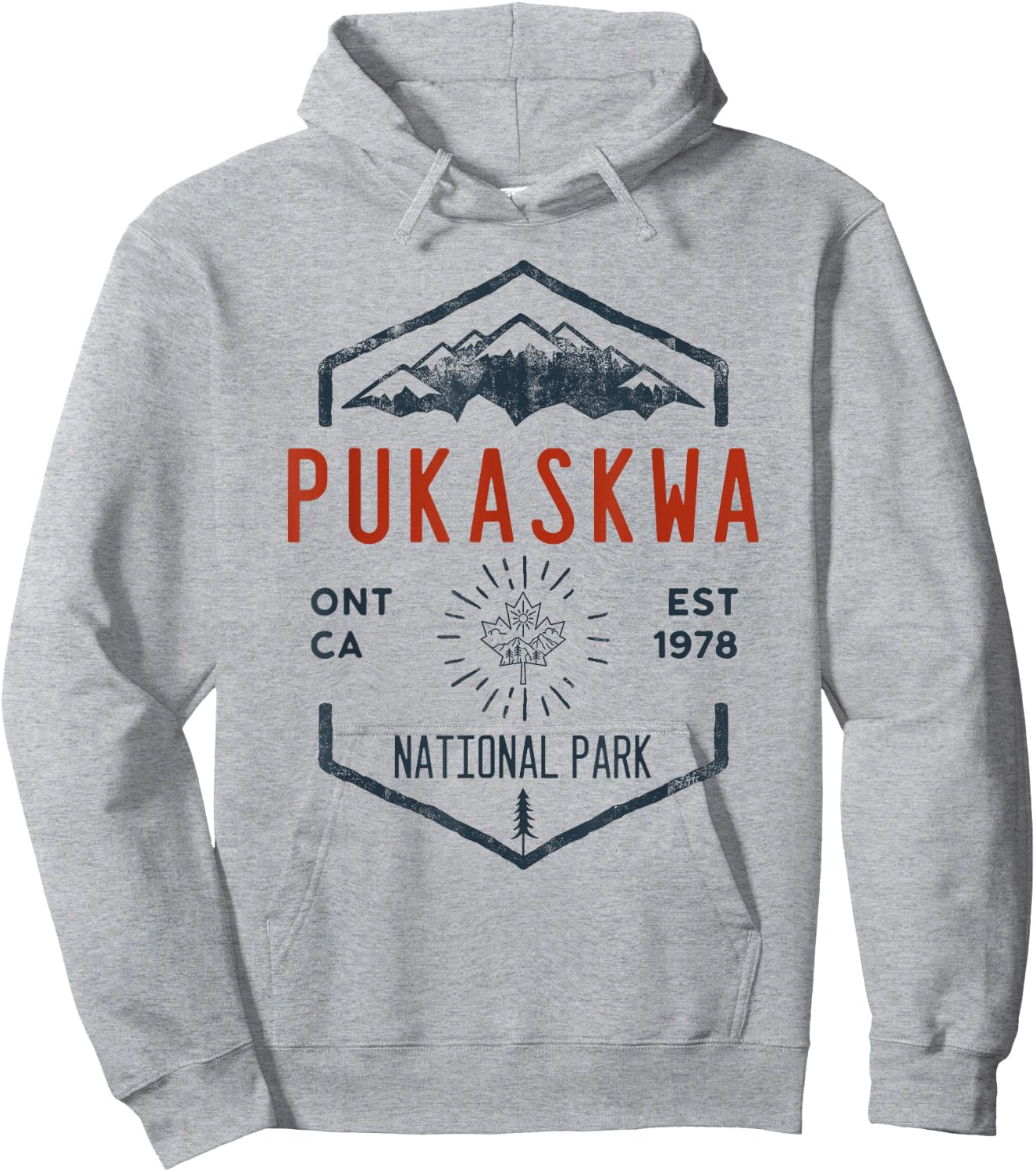 Pukaskwa National Park Canada Vintage Hoodie - Hoodie | Ash