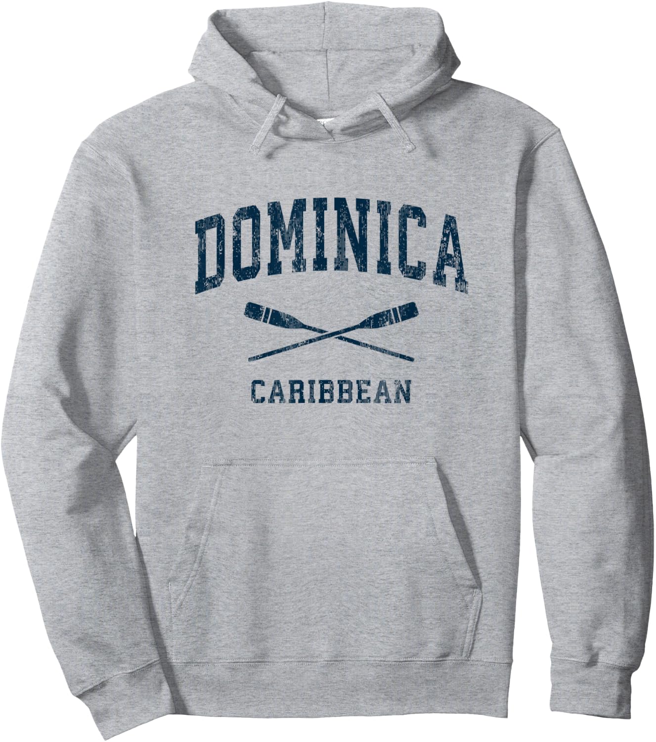 Dominica Vintage Nautical Paddles Sports Oars Hoodie - Hoodie | Ash