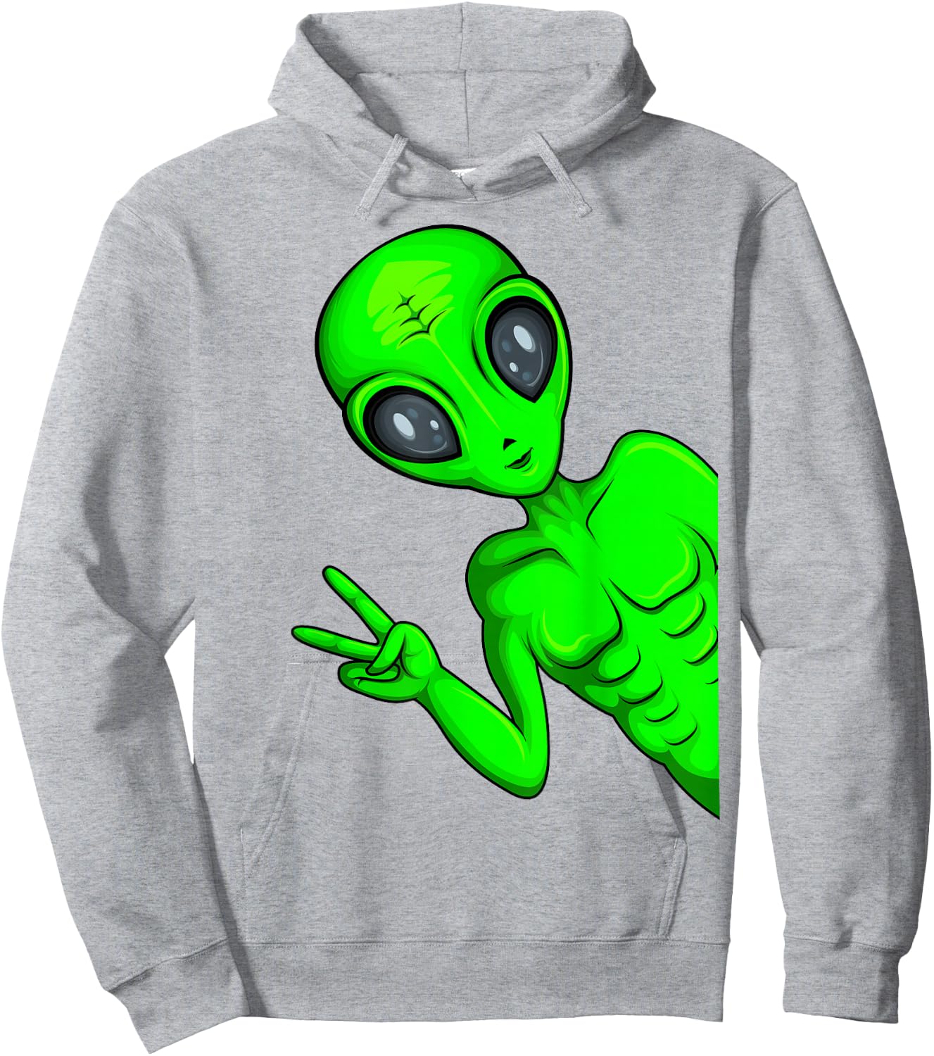 Green Alien Ufo Boys Kids Women Men Hoodie - Hoodie | Ash