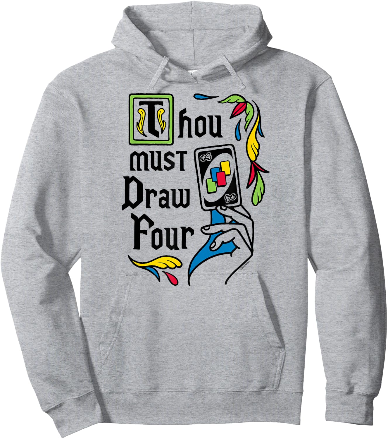 Mattel - Uno - Thou Must Draw Four Hoodie - Hoodie | Ash