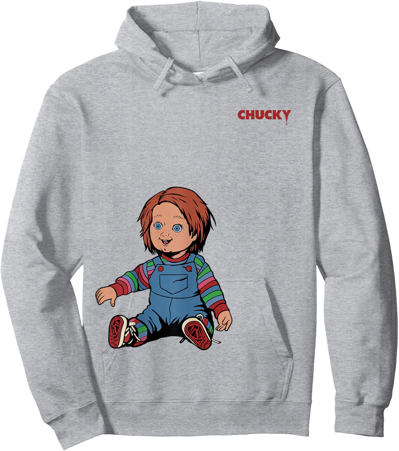 Chucky Little Angel Front & Back Hoodie - Hoodie | Ash
