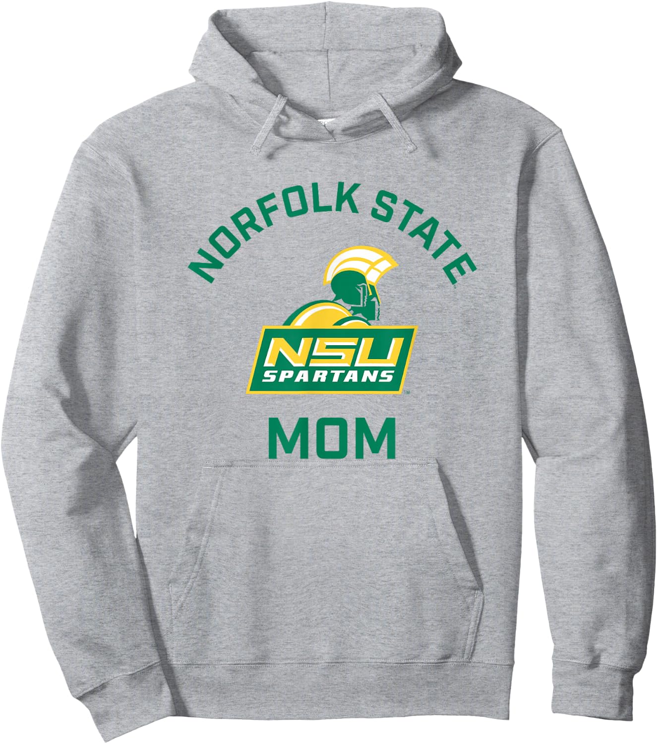 Norfolk State University Spartans Arched Mom Hoodie - Hoodie | Ash