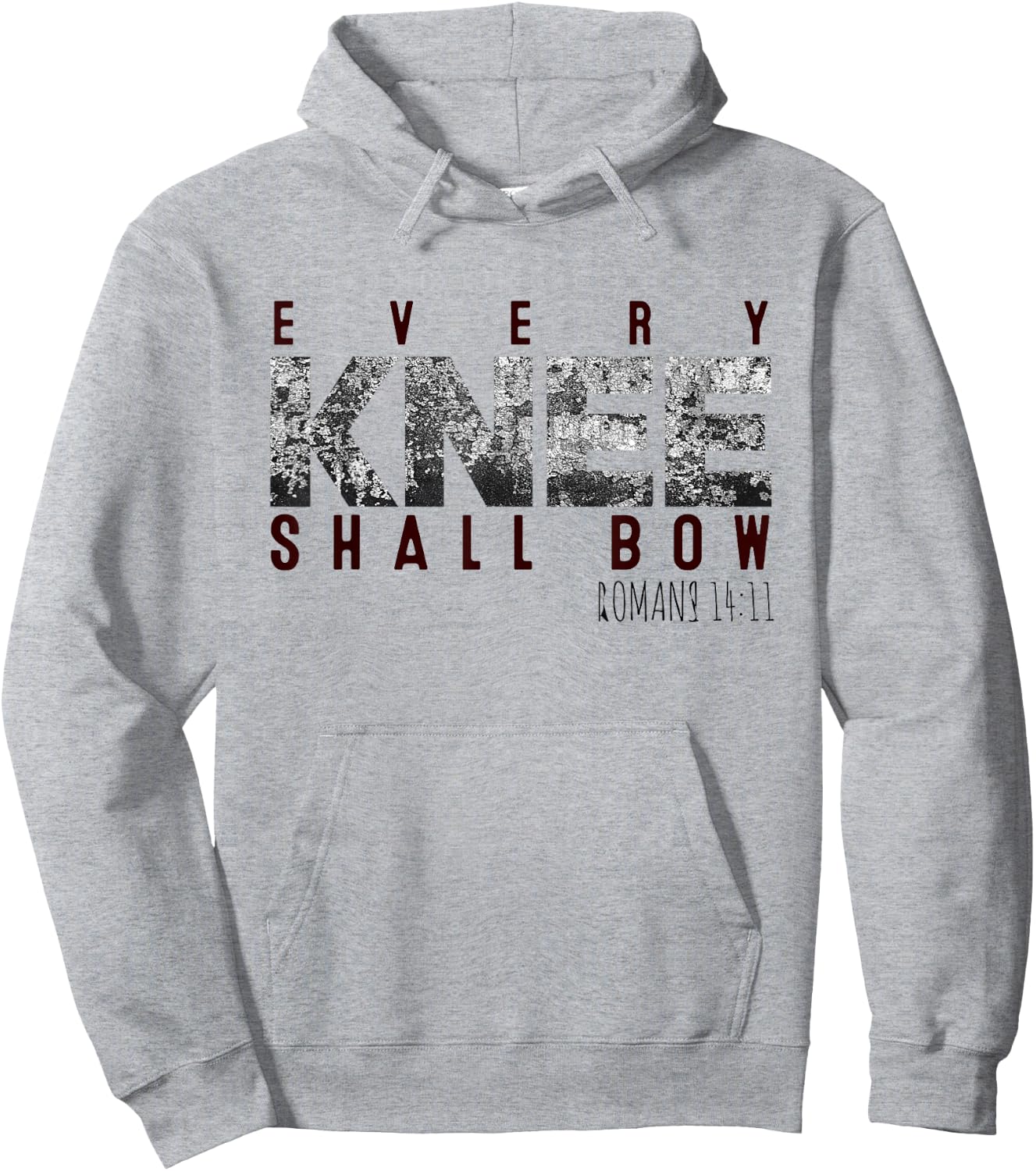 Every Knee Shall Bow Romans 1411 Hoodie - Hoodie | Ash