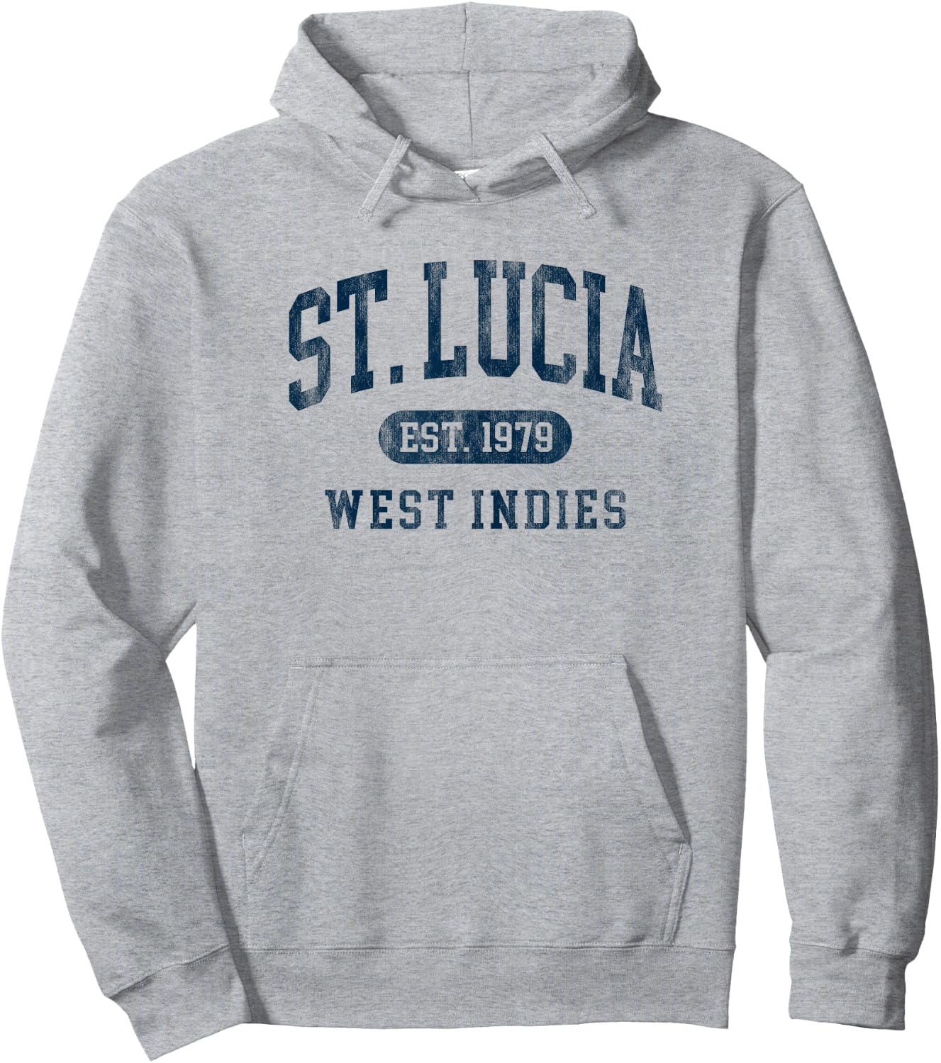 Vintage St Lucia Est 1979 Retro Kids Souvenir Hoodie - Hoodie | Ash