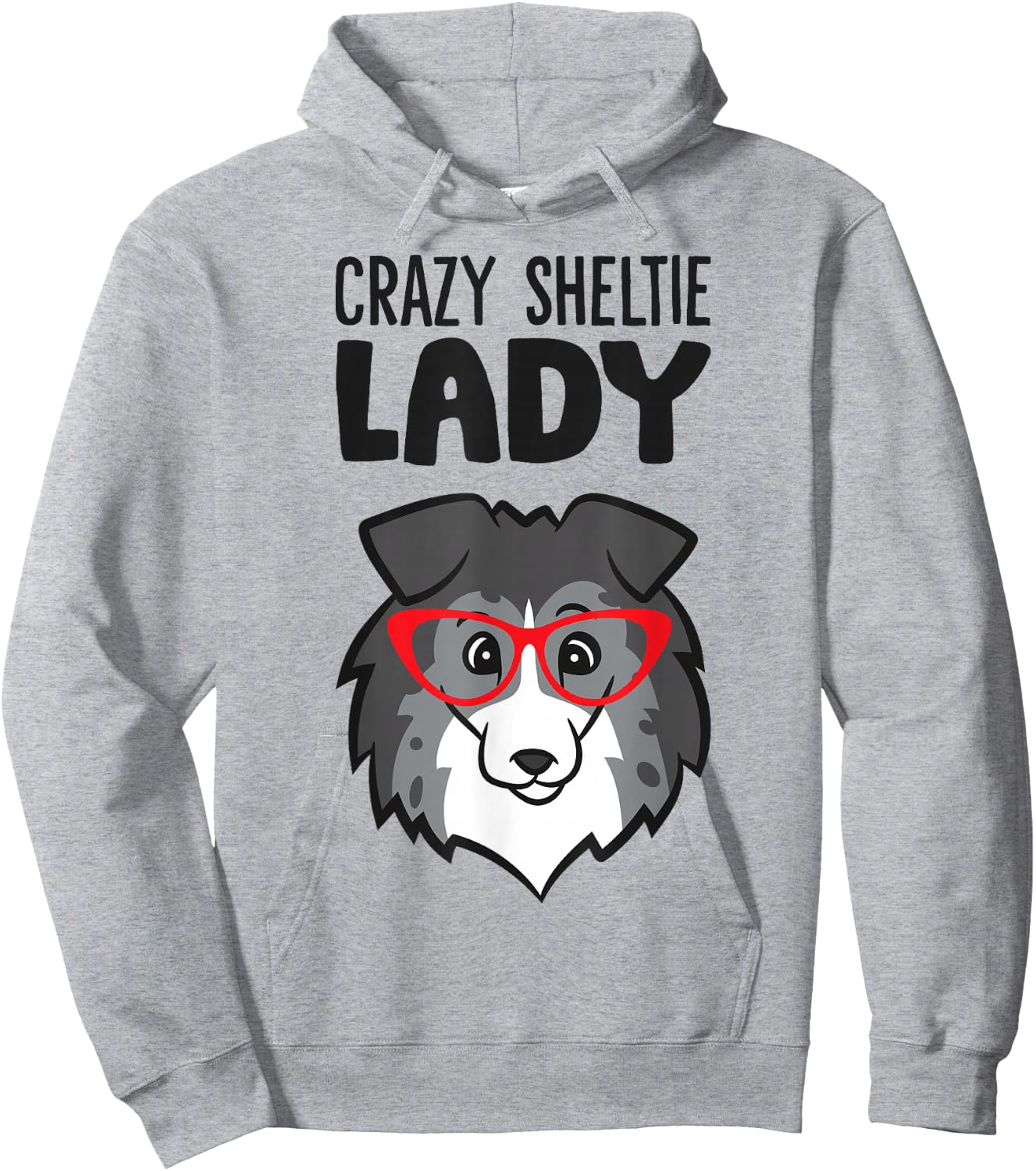 Crazy Sheltie Lady Women Sheltie Dog Hoodie - Hoodie | Ash