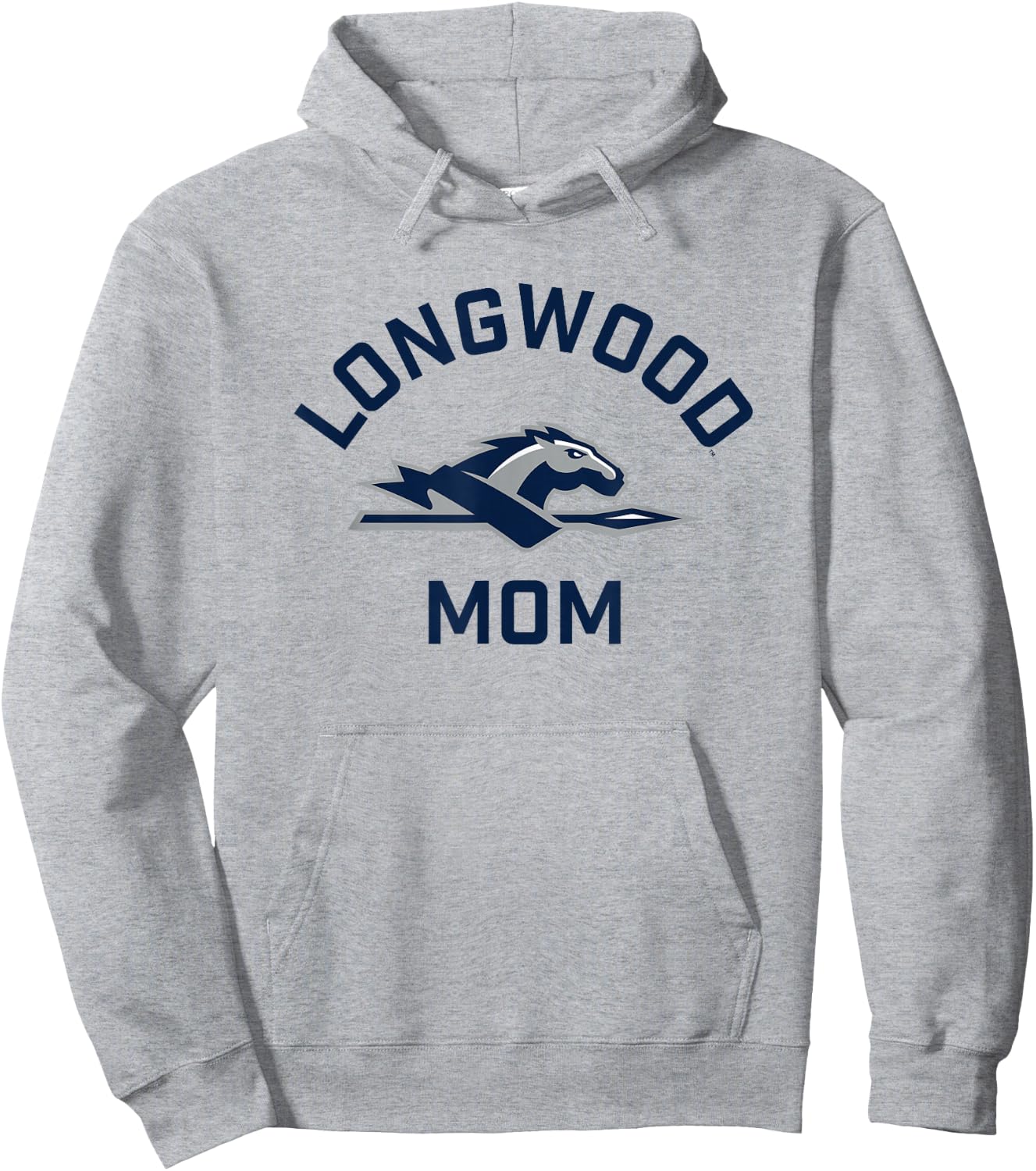 Longwood University Lancers Arched Mom Hoodie - Hoodie | Ash