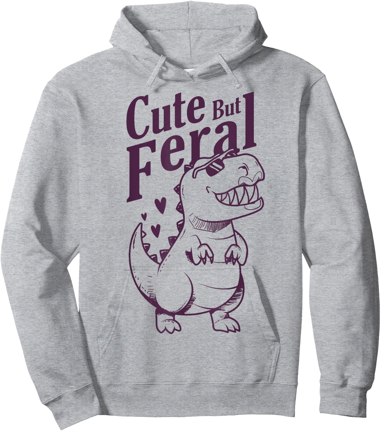 Cute But Feral Girls Kids Toddler Hoodie - Hoodie | Ash