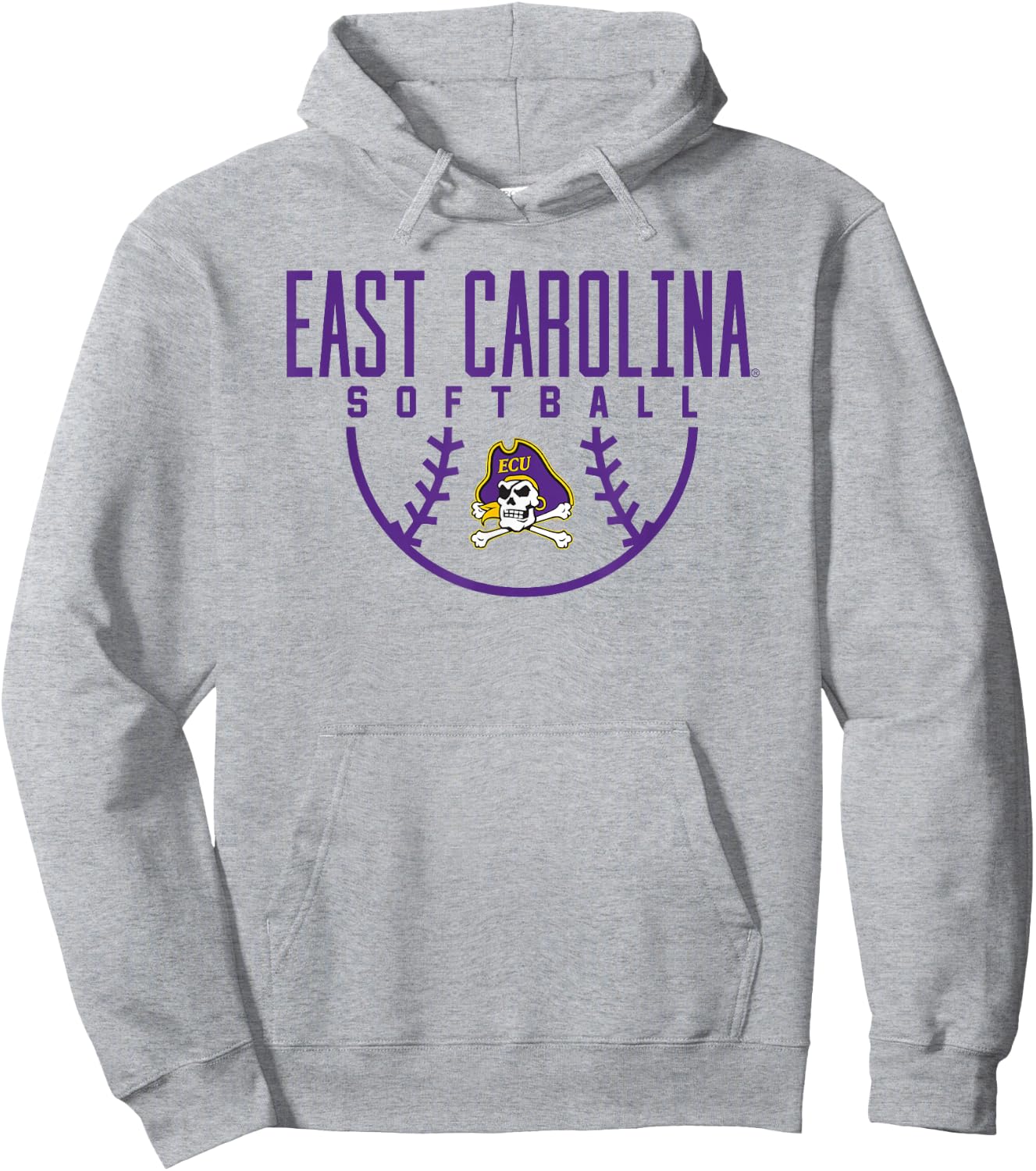 East Carolina University ECU Pirates Softball Hoodie - Hoodie | Ash