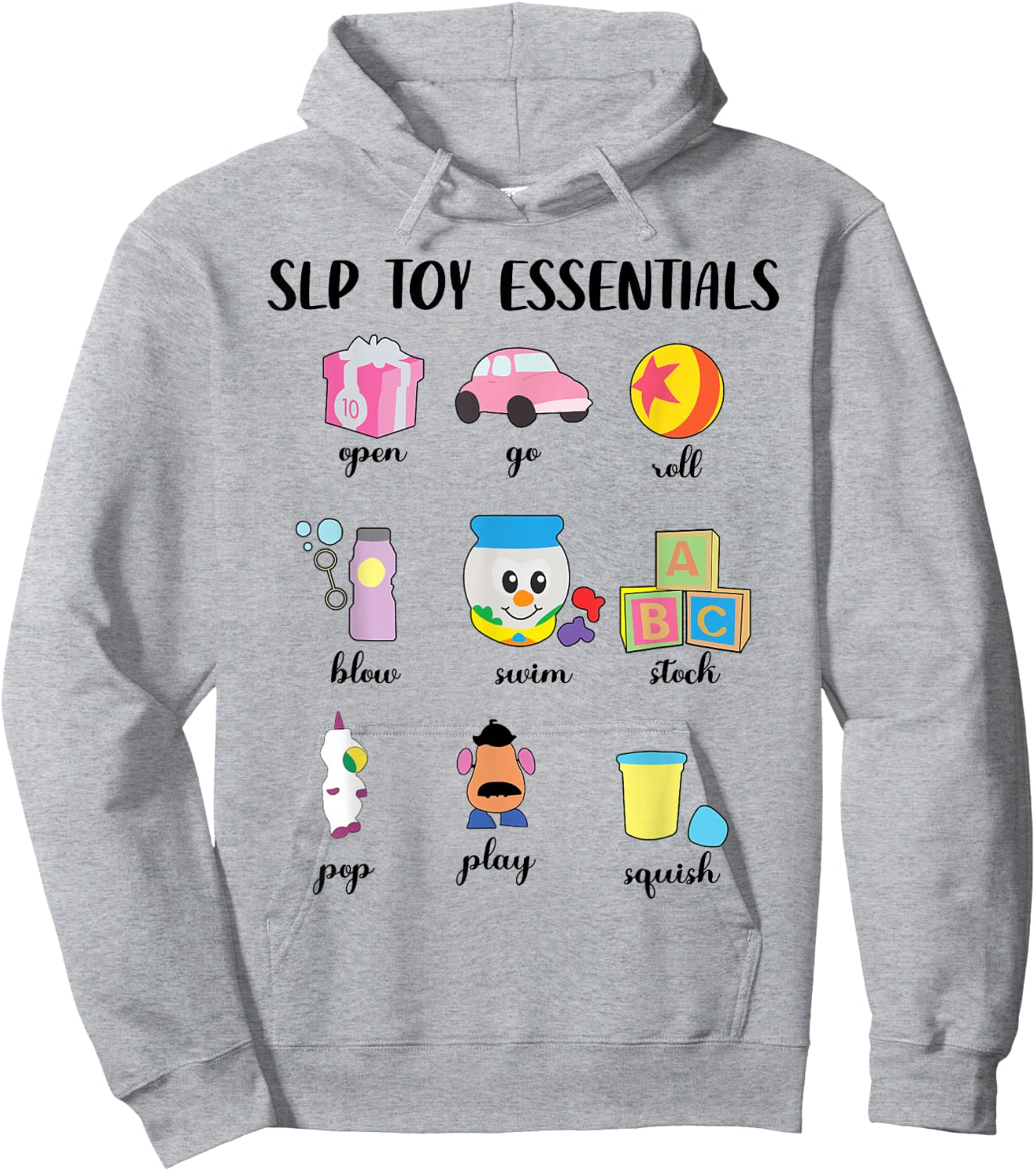 SLP Toy Essentials Speech Language Therapy Hoodie - Hoodie | Ash