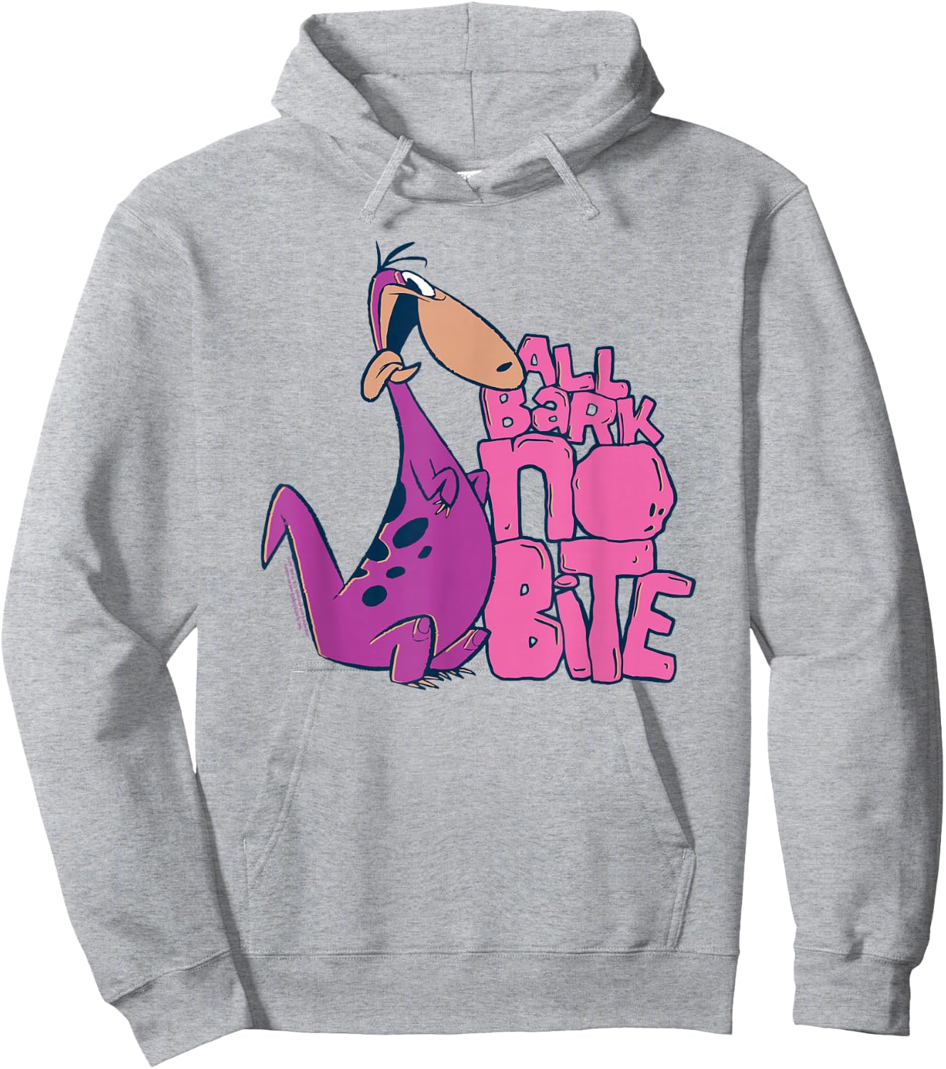 The Flintstones Dino All Bark No Bite Hoodie - Hoodie | Ash