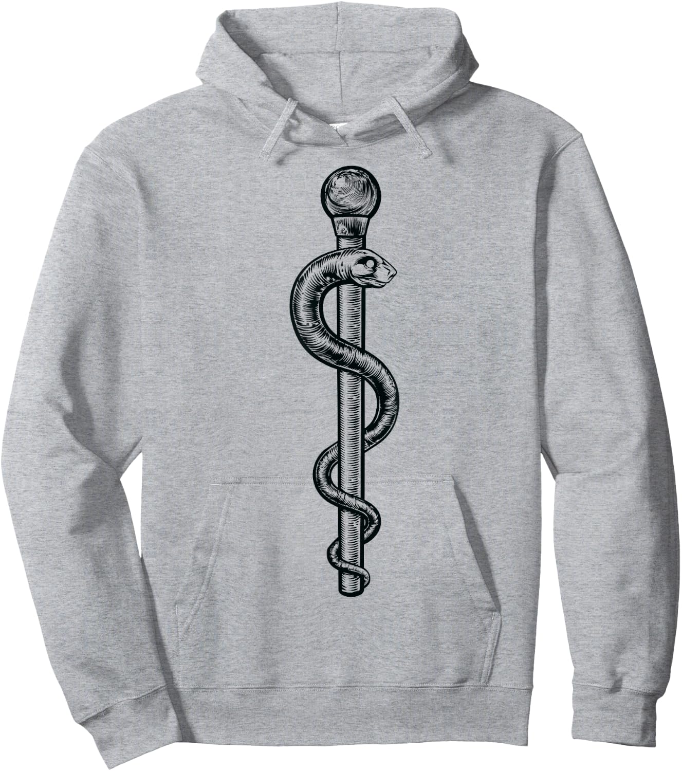 Rod of Asclepius Doctor Design Hoodie - Hoodie | Ash