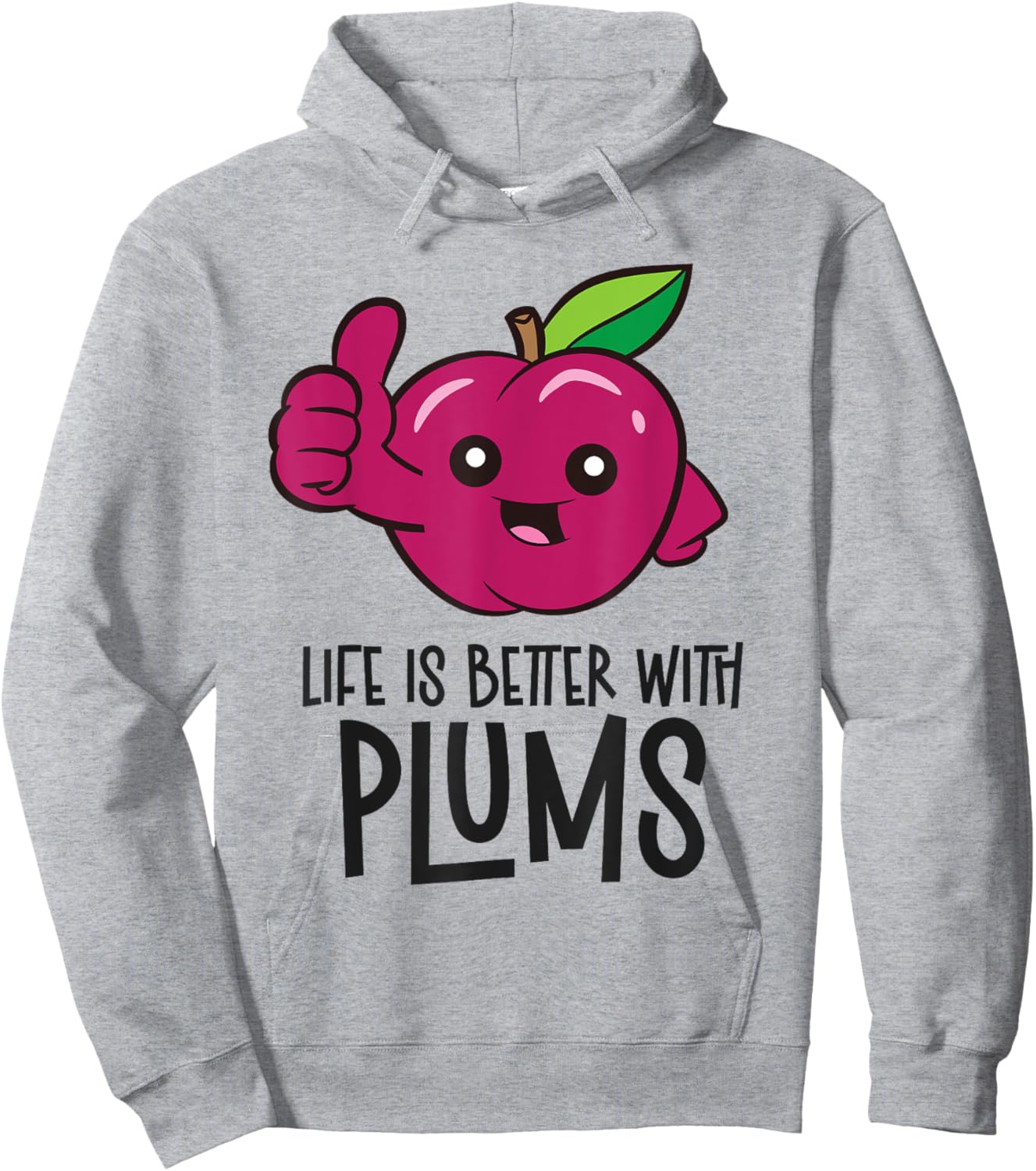 Life Is Better With Plums Hoodie - Hoodie | Ash
