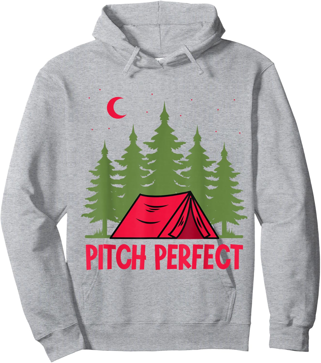 Pitch perfect - Tent Camper Camping Hoodie - Hoodie | Ash