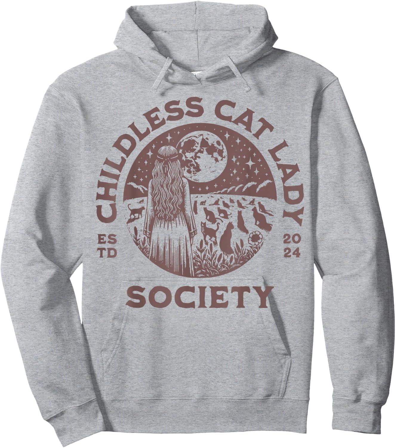 Childless Cat Lady 2024 Society Hoodie - Hoodie | Ash
