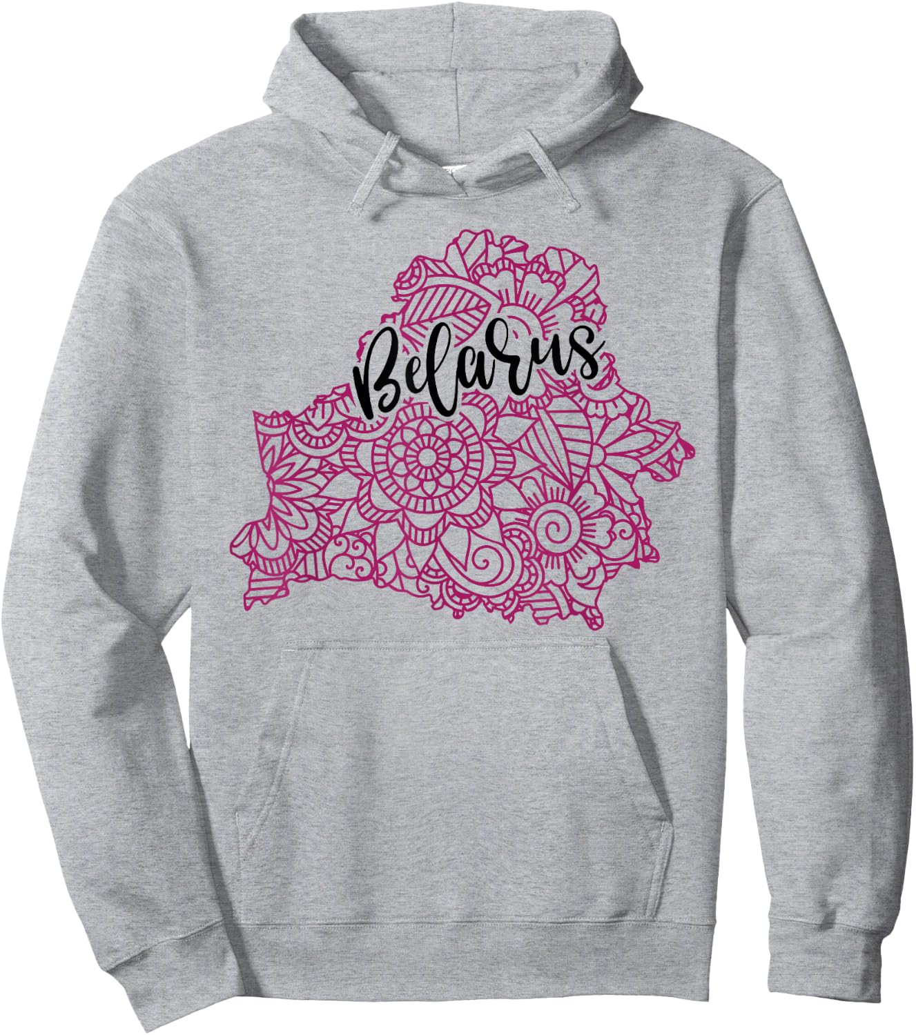 Belarus Country Mandala Hoodie - Hoodie | Ash