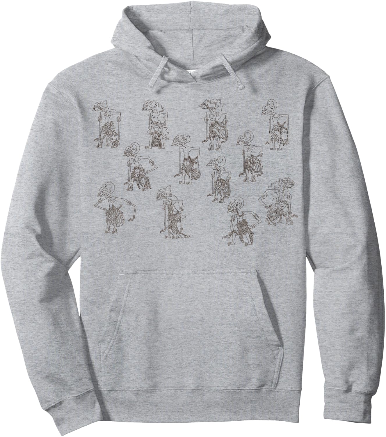 Wayang Kulit, Indonesia's Puppetry Heritage Hoodie - Hoodie | Ash