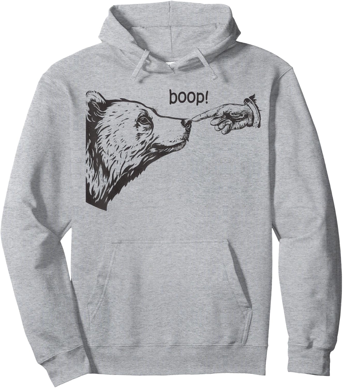 Retro Boop Bear Vintage Hoodie - Hoodie | Ash