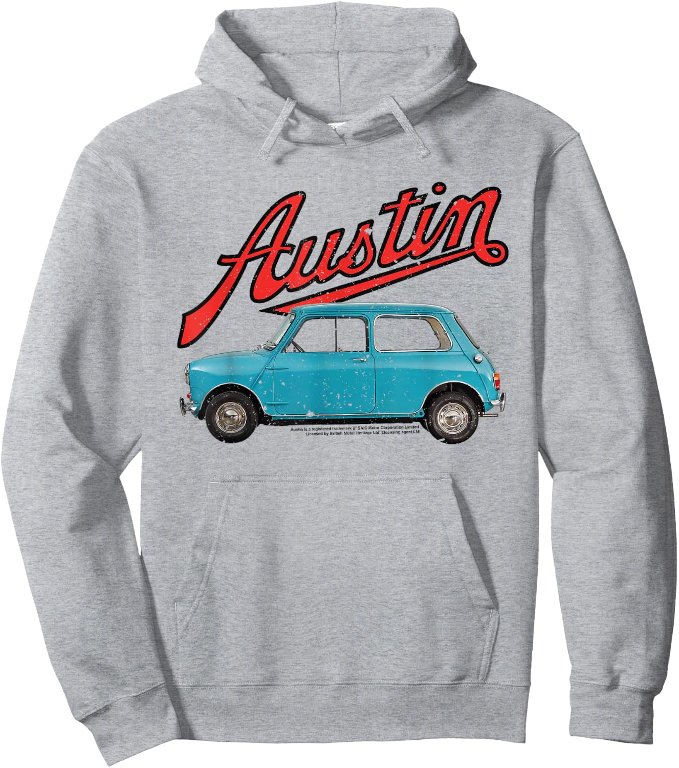 Austin Mini-Minor Retro Car Hoodie - Hoodie | Ash