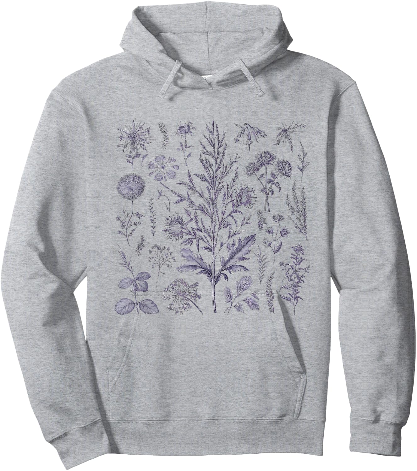 Vintage Inspired Flower Botanical Naturalist Hoodie - Hoodie | Ash