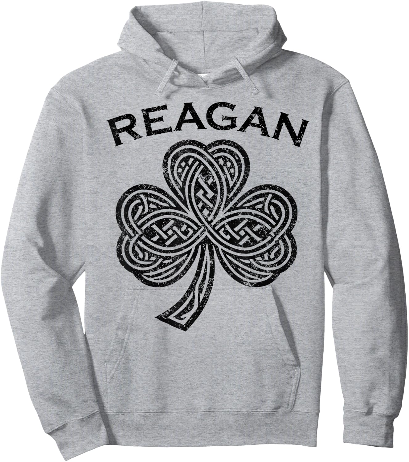 Reagan Family Last Name Irish Ireland Celtic Hoodie - Hoodie | Ash