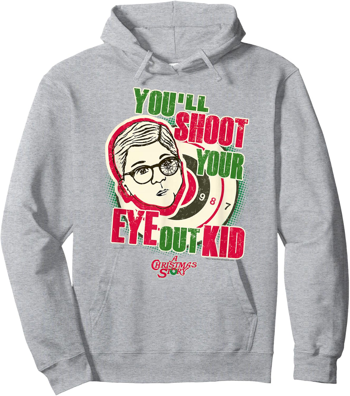 A Christmas Story You'll Shoot Your Eye Out Kid Hoodie - Hoodie | Ash
