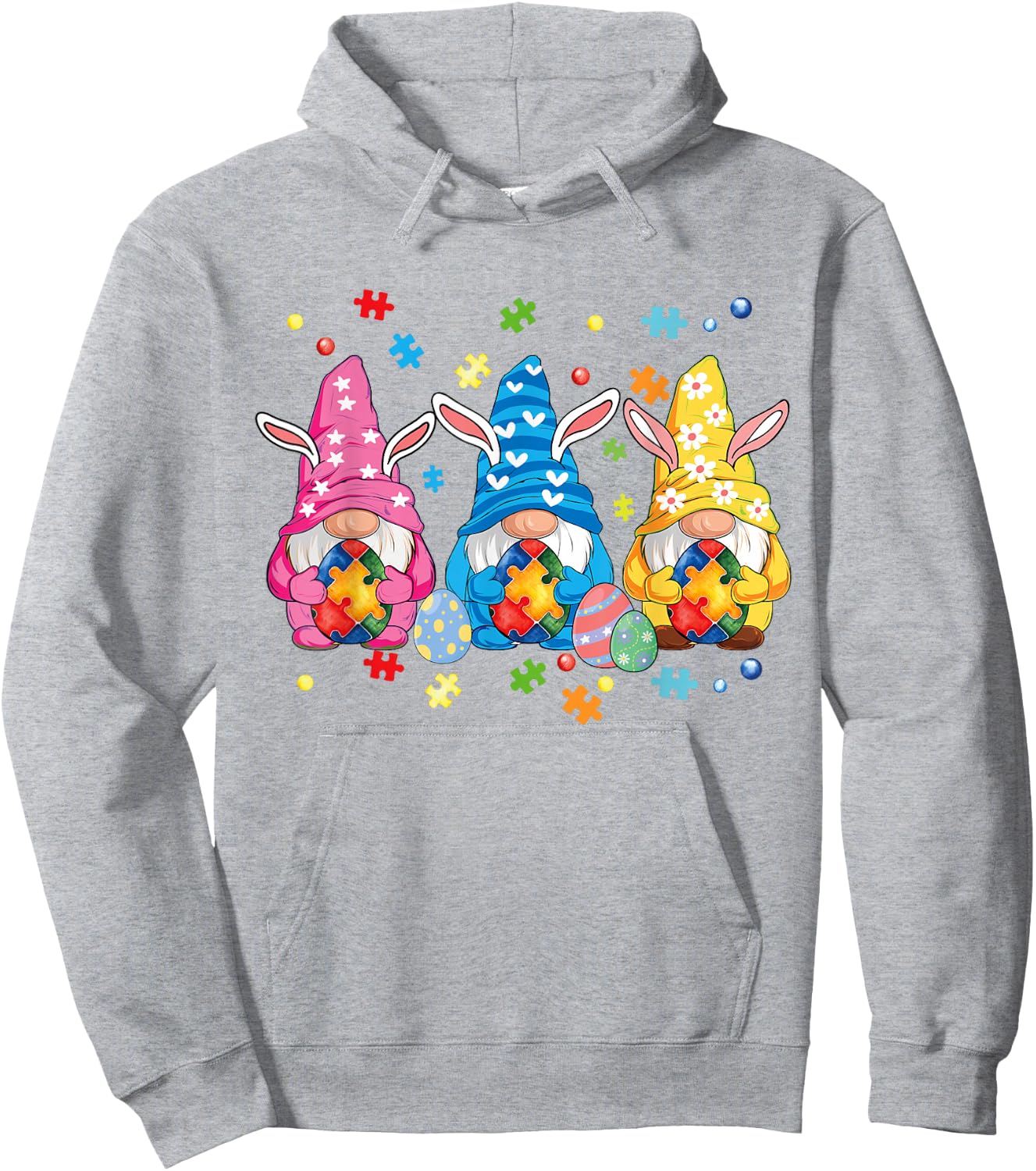 Gnome Autism Awareness Easter Day Gnomes Autism Hoodie - Hoodie | Ash