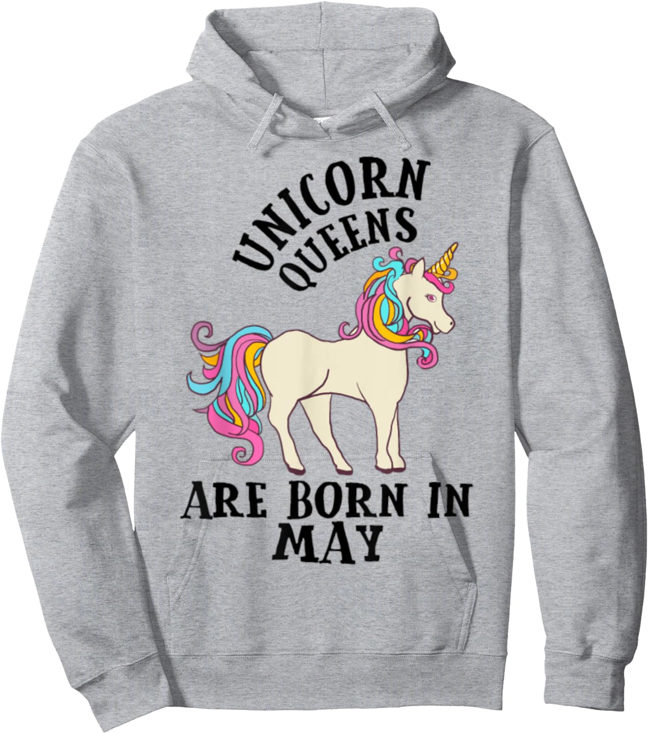 Unicorn Queens Are Born In May Birthday Hoodie - Hoodie | Ash