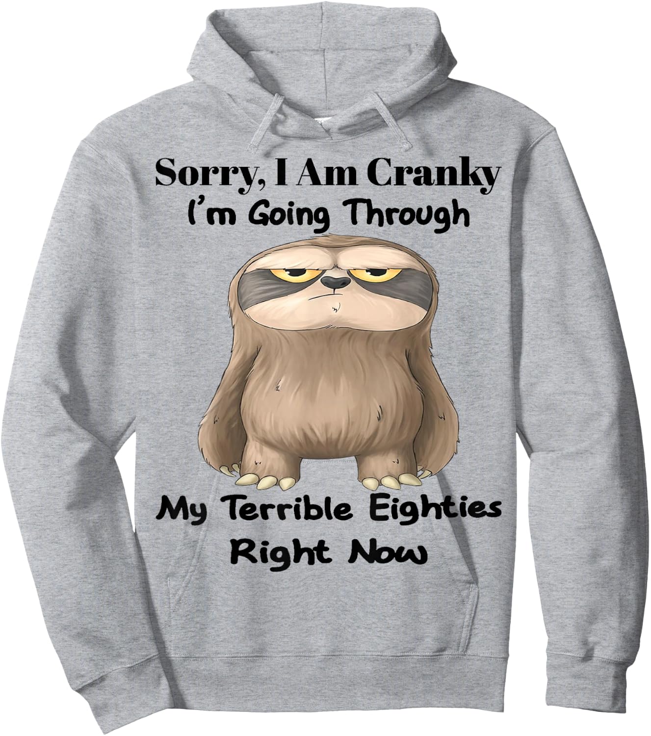 Cute Sloth Sorry I Am Cranky I'm Going Through Hoodie - Hoodie | Ash