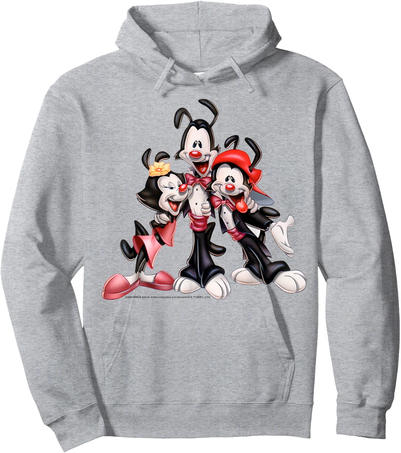 Animaniacs Yakko Wakko & Dot Airbrush Hoodie - Hoodie | Ash