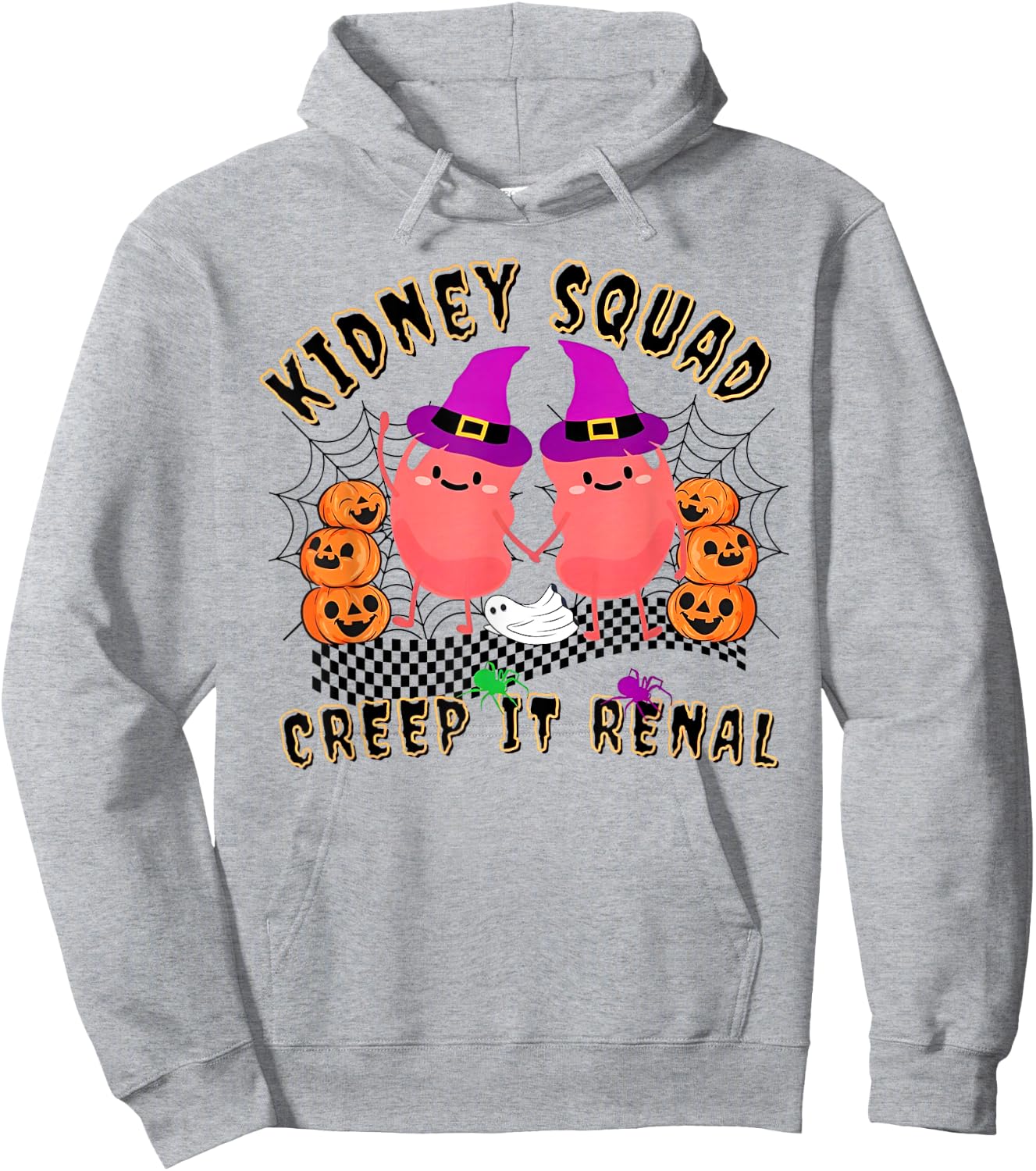 Kidney Squad Creep It Renal Nurse Halloween Hoodie - Hoodie | Ash