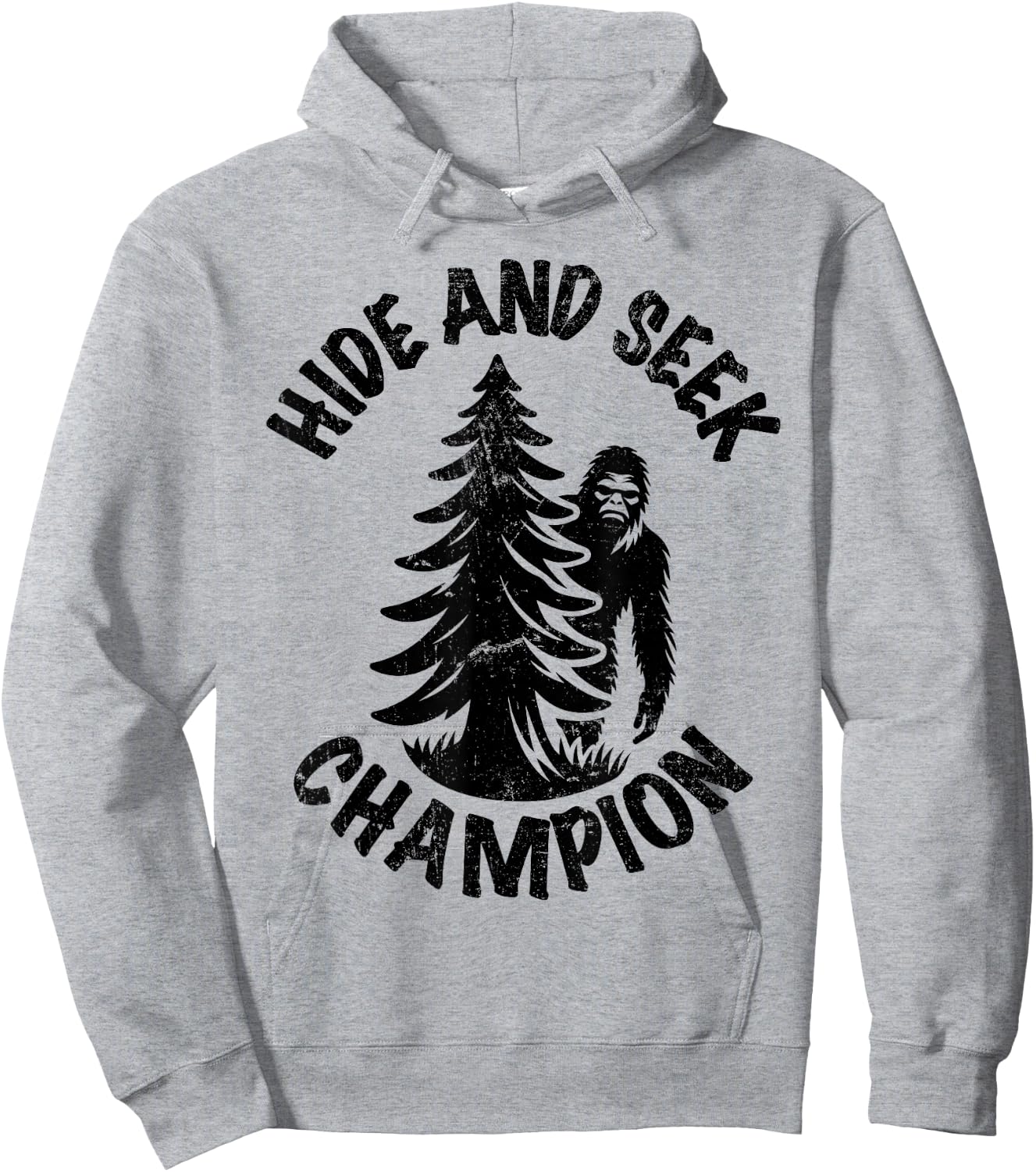 Bigfoot Hide and Seek Champion - Vintage retro Hoodie - Hoodie | Ash
