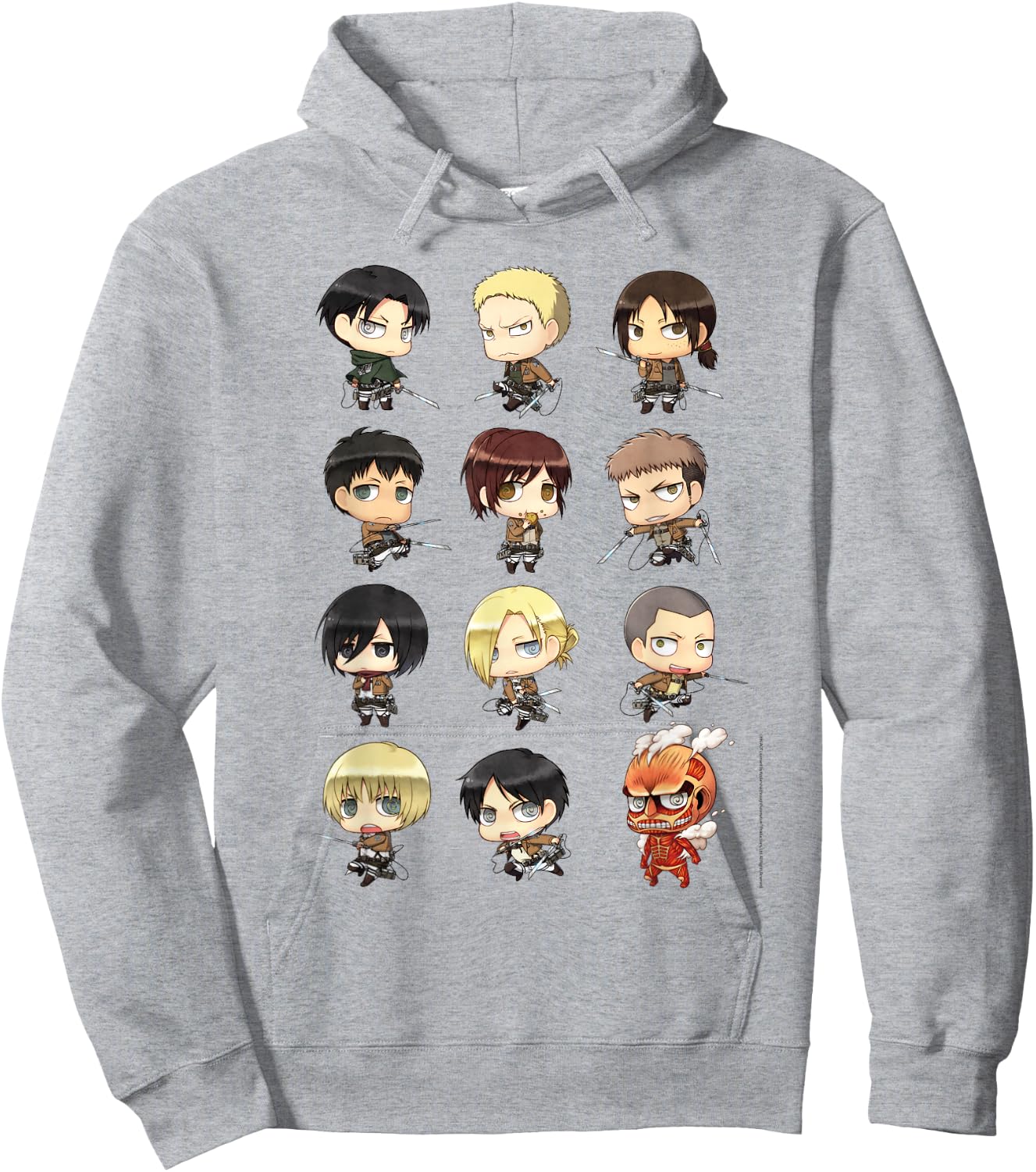 Attack on Titan Chibi All Characters Anime Hoodie - Hoodie | Ash